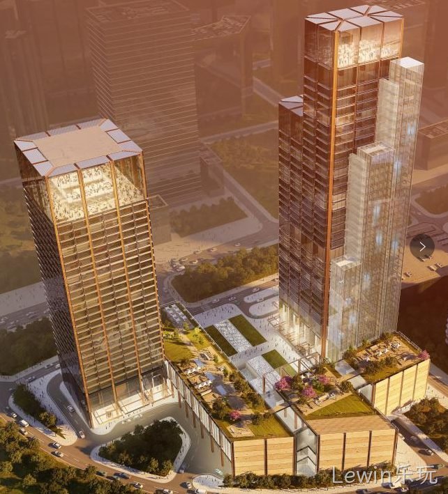 Lewin乐玩▲为厦门航▼空总部大▿厦外墙----“镶金”