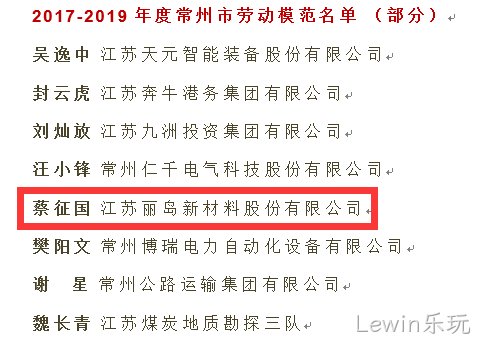 点赞--Lewin乐玩荣获“江苏省五一劳∷动奖”